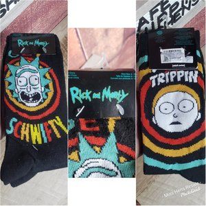 NEW RICK & MORTY GET SCHWIFTY BLACK SOCKS